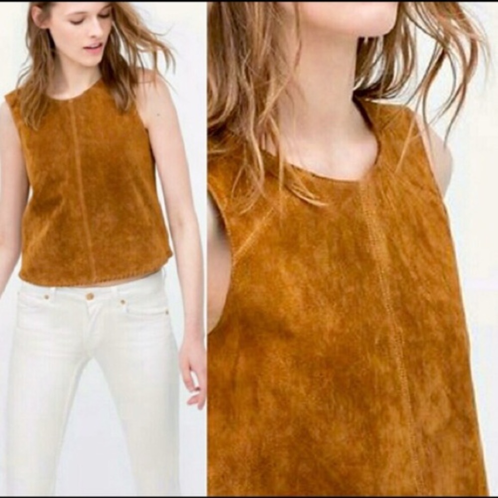 Zara leather vest